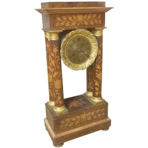 Charles XX Marquetry Column Clock 