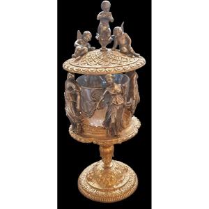 Gilt And Silver Bronze Perfume Burner, 19th Century 
