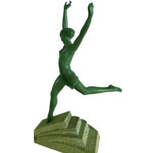 Stone Sculpture "le Faguays" By Fayral, Art Deco Style For Max Le Verrier