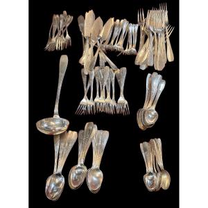 120-piece Art Deco Flatware Set 