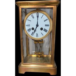 Large Gilt Bronze Cage Clock XIXth Century