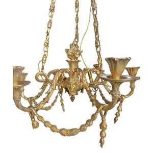 Gilded Bronze Chandelier Circa 1870