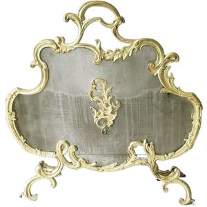 Gilded Bronze Fireback 19th Century Napoleon III