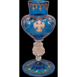 Enameled Auguste Jean Chalice Vase Sold By Emile Bourgeois Le Grand Dépôt In Paris
