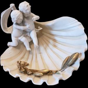 Muller Important Porcelain Children's Bowl In A Shell Bowl