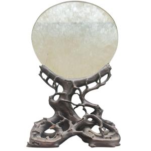 China Free-standing Mirror With Twisted Roots Decorated With Plants 19th Century