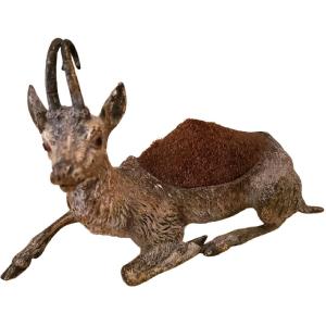 Bronze De Vienne Geschutzt Chamois 19th Century
