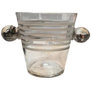 Large Art Deco Crystal Champagne Bucket Circa 1930