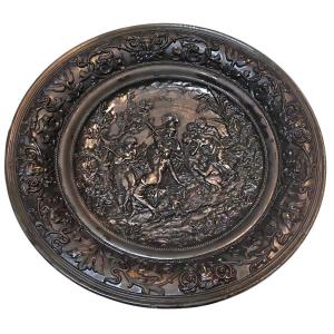 Earthenware Dish In The Renaissance Style Judgement Of Paris 36 Cm Diameter