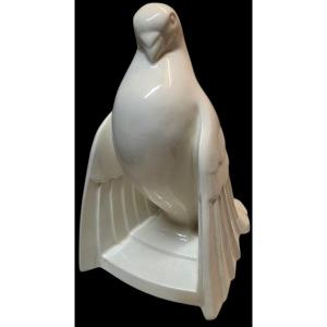 Charles Catteau Charles Catteau Boch Frères Keramis Pigeon  Art Deco Circa 1930