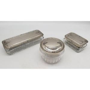 Baccarat Cut Crystal Toiletry Kit For Christofle Gallia