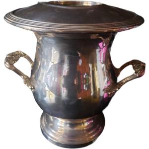 Important XIXth Silver Metal Cooler From Maison Delprat