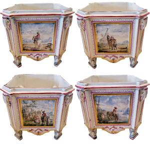 Onion Planter Pique Flowers Bouquetiere Probably Earthenware From Marseille 18th