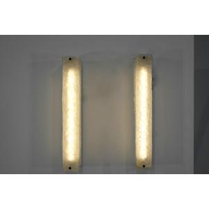 Large Pair Of Murano Glass Wall Sconces, Italy 1970s. Vintage