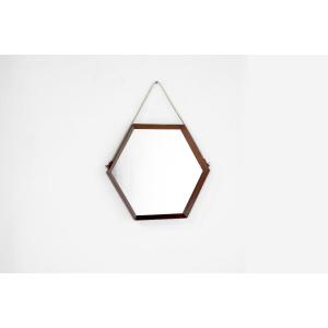 Vintage Wooden Mirror, Italy, 1960s.