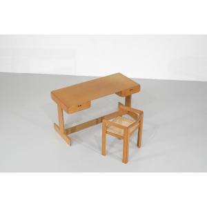 Desk And Armchair " Samara " Derk Jan De Vries For Maisa, Belgium 1977.