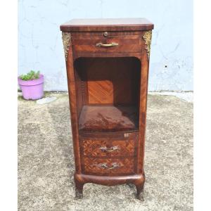 Napoleon III Marquetry Bedside Table