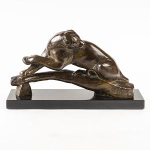 Maurice Prost (1894 - 1967) Panthère Au Repos