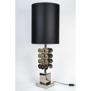 1970’s Luxurious Chromed Vintage Table Lamp
