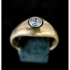 18k Platinum Organza Bangle Ring Set With 0.25 Carat Diamond