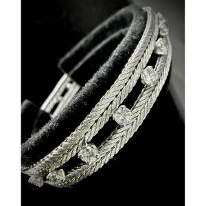 White Gold Bracelet Set With 3 Carats Of Brilliants
