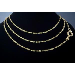 Long Necklace In 18-carat Yellow Gold, 136 Centimeters In Length