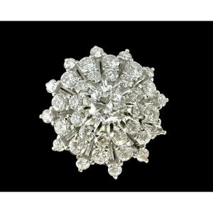 White Gold Ring Set With 1.60 Carats Of Diamonds