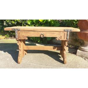 Rustic Coffee Table In Natural Wood