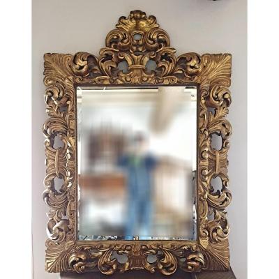 Monumental Carved And Gilded Mirror