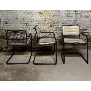 Set Of 6 Italian Design Cantilever Chairs