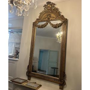 Very Large 19th Century Gilded Mirror