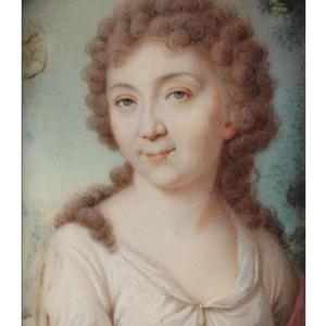 Miniature On Ivore. Ekaterina Vasilyevna Torsukova XVIIIth