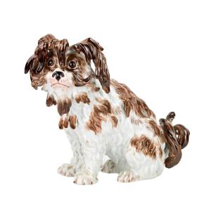 Meissen Porcelain Figure Of A Lapdog Germany, Meissen