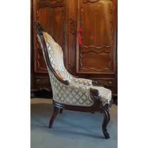 Boudoir Armchair. 19th Century. Mahogany