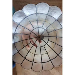 A Pair Of Pearl Lamps. Electrified. D-35cm. 1960-70