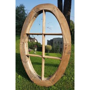 Mirror 117x76cm. Oval Frame. Dry Pine.