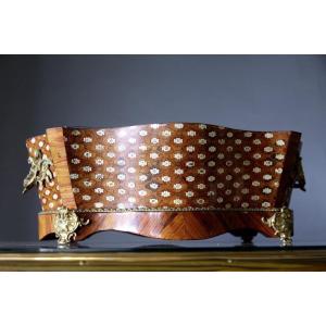 French Plant Stand From The Mid-1800s, In The Louis XV Style, Made Of Rosewood And Ruddy Wood