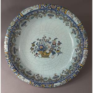 Rare Bowl Dish Where Rouen Basin 1st Half Of The 18th