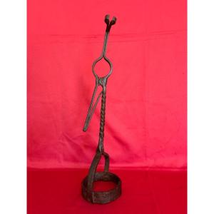 Wrought Iron Candlestick 18-19th Century