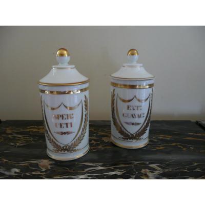 Pair Of Pharmacy Pots