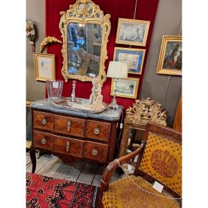 Transition Period Marquetry Chest Of Drawers
