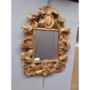 Baroque Gilded Wood Mirror Italy Early 18th Century