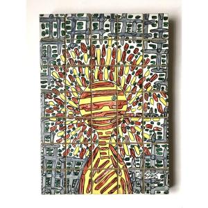 Joska Soos (1921-2008). Tableau Céramique (Guerin). Années 70.