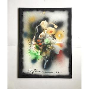 Jose Goemaere (comines, 1939-1992). Abstraction. 1990.