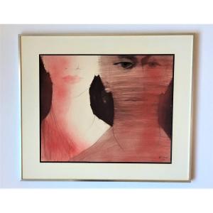 Colette Bitker (paris, 1929). "faces". 1967.