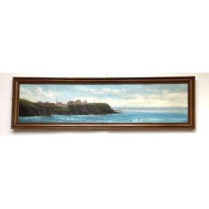 Panoramic View. Basque Coast. 19th Century.