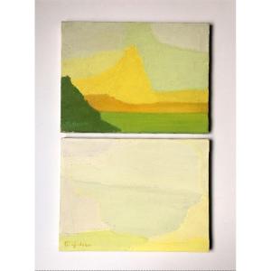 Philippe Sepulchre (liège 1939- 2012). Pair Of Paintings. "tender Horizon".