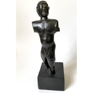 Sculpture In Ebony And Bone.  Malagasy School. Early 20th Century.