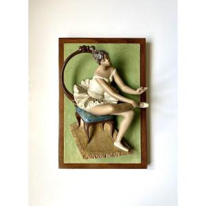 Fulgencio Garcia (1915-1994). "ballerina". Stoneware. Spanish Ceramic Lladro. 1970s.