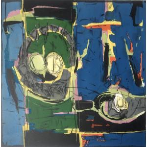 Claude Venard (paris, 1913-1999). Lithograph "composition". 1962.